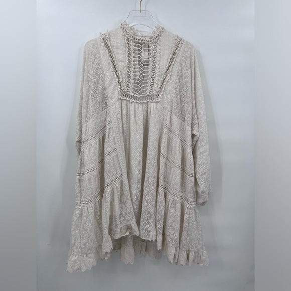 Free People Venice Mini Dress in Ivory size medium - Picture 8 of 8